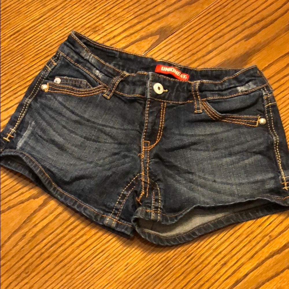 Lightly distressed shorts